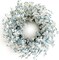 Blue Forsythia Spring Summer Wreath for Front Door, 24 Inch Summer Wreath Blue Cream Cluster on Farmhouse Grapevine Blossom Cluster for Festival Celebration Front Door Wall Window Christmas Home Décor